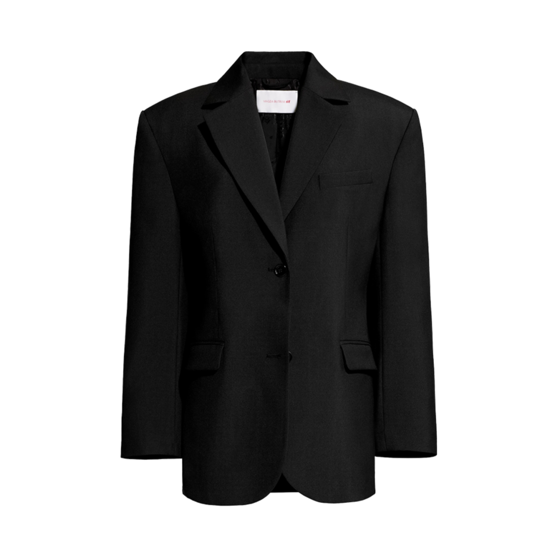 (W) 에이치앤엠 x 막다 부트림 오버사이즈 울 자켓 블랙((W) H&M x Magda Butrym Oversized Wool Jacket Black)