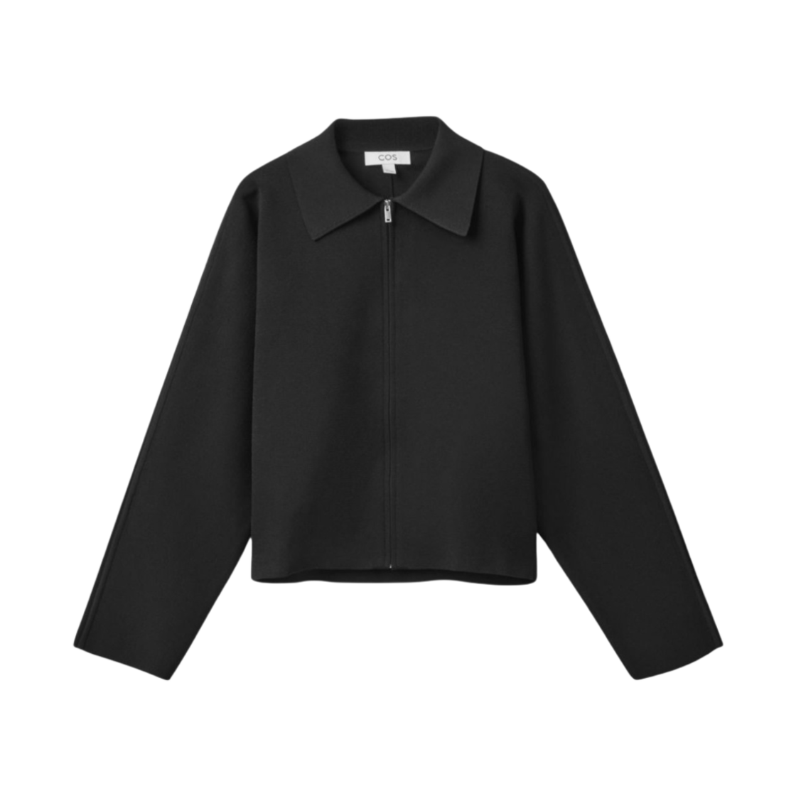 (W) 코스 크롭 니트 자켓 블랙((W) COS Cropped Knitted Jacket Black)