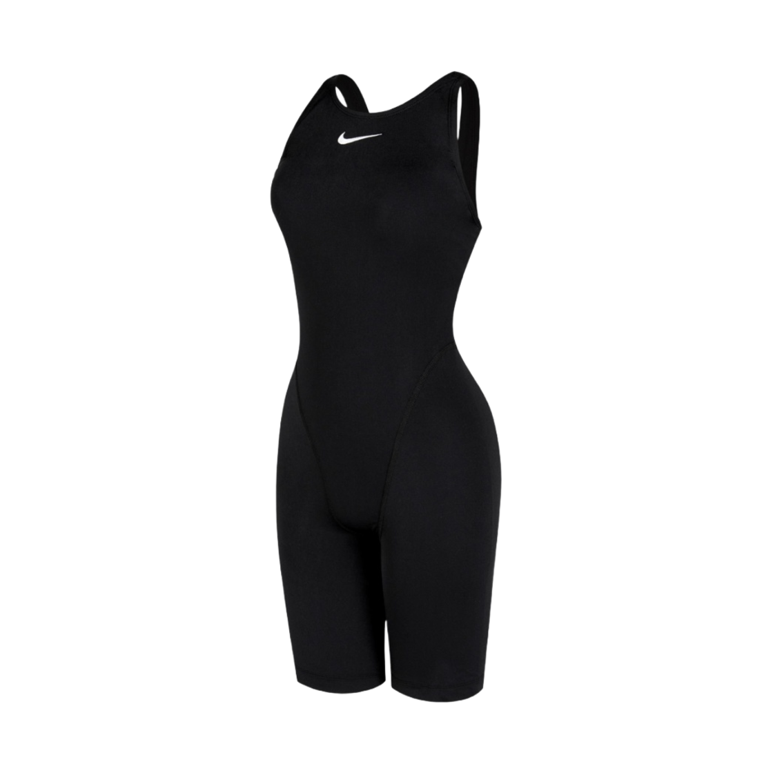 (W) 나이키 스윔 앤서 하이넥 레그수트 인서트 브라 블랙((W) Nike Swim Answer High Neck Legsuit Insert Bra Black)