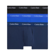 Calvin Klein Cotton Stretch 3-pack Low Rise Trunk Black Blue Shadow Cobalt Water Dtm Wb