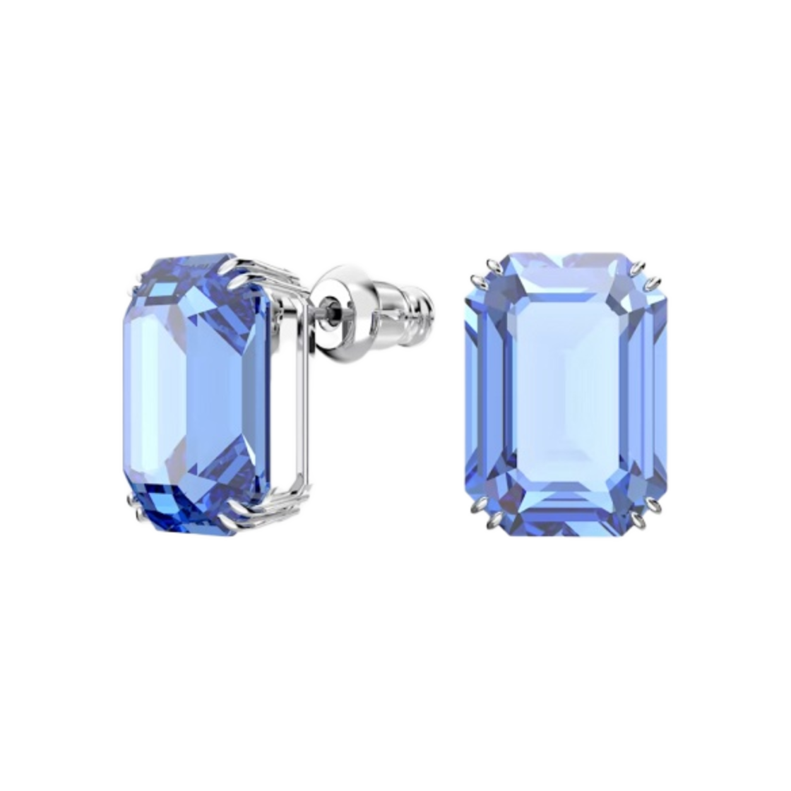 (W) 스와로브스키 밀레니아 스터드 이어링 블루 로듐 플래팅((W) Swarovski Millenia Stud Earrings Blue Rhodium Plated) - 2