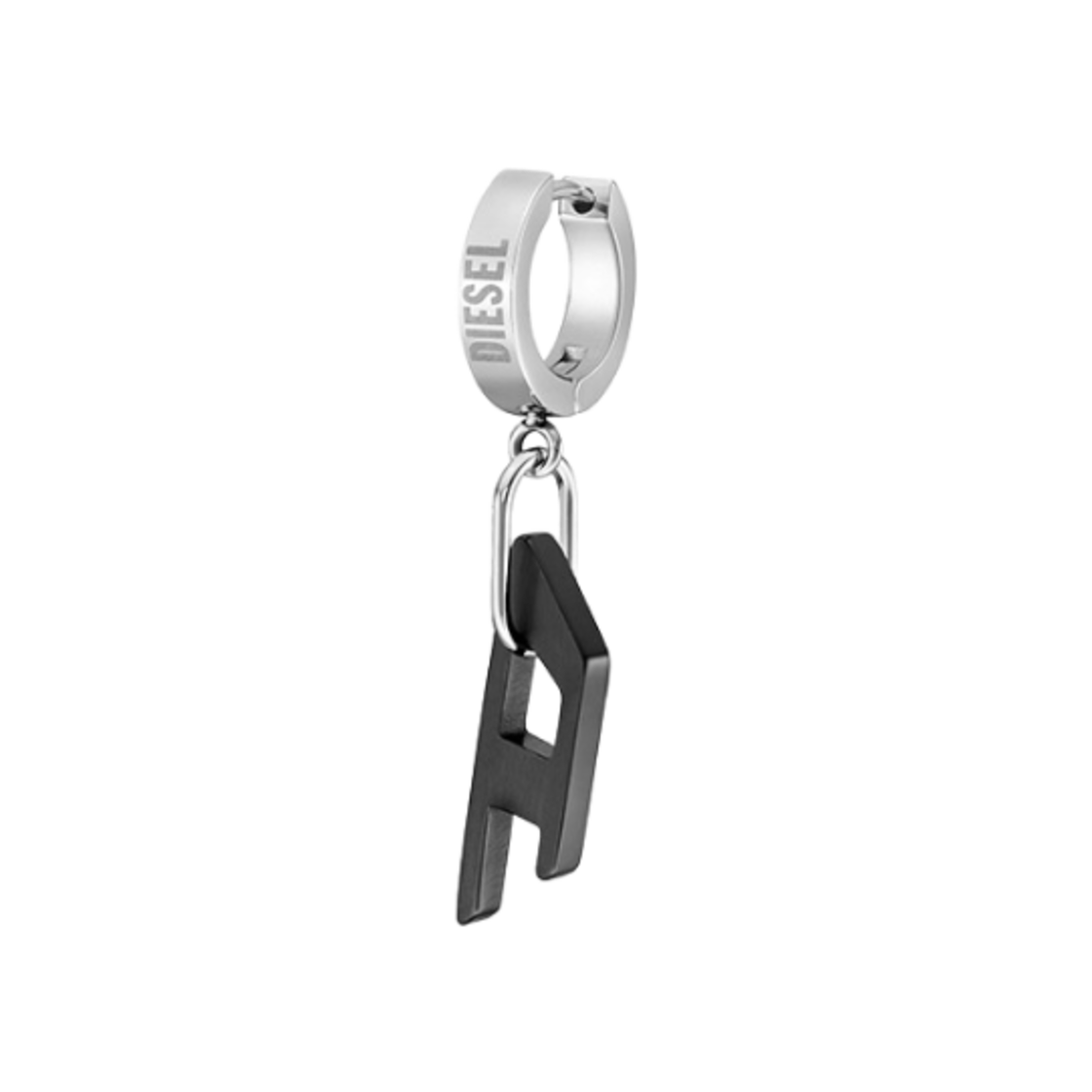 DX1418931 Diesel Dx1418931 Stainless Steel Hoop Earring Silver Black