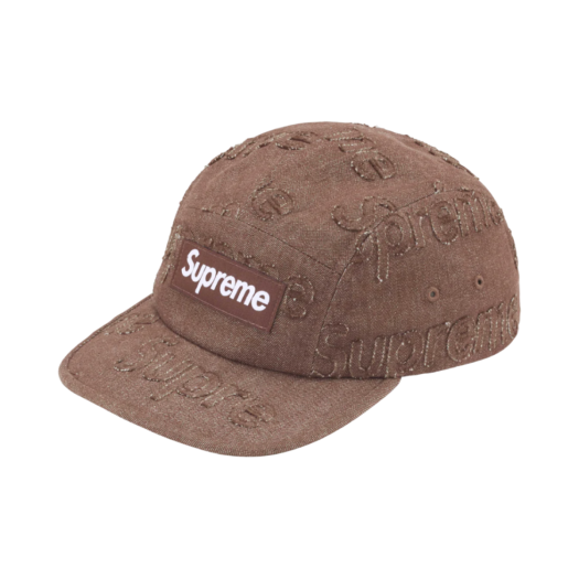 Supreme Lasered Denim Camp Cap Brown - 24FW