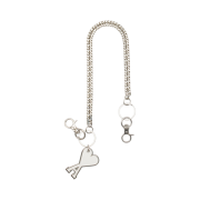 AMI de Coeur Plain Chain Keyring White - 22SS