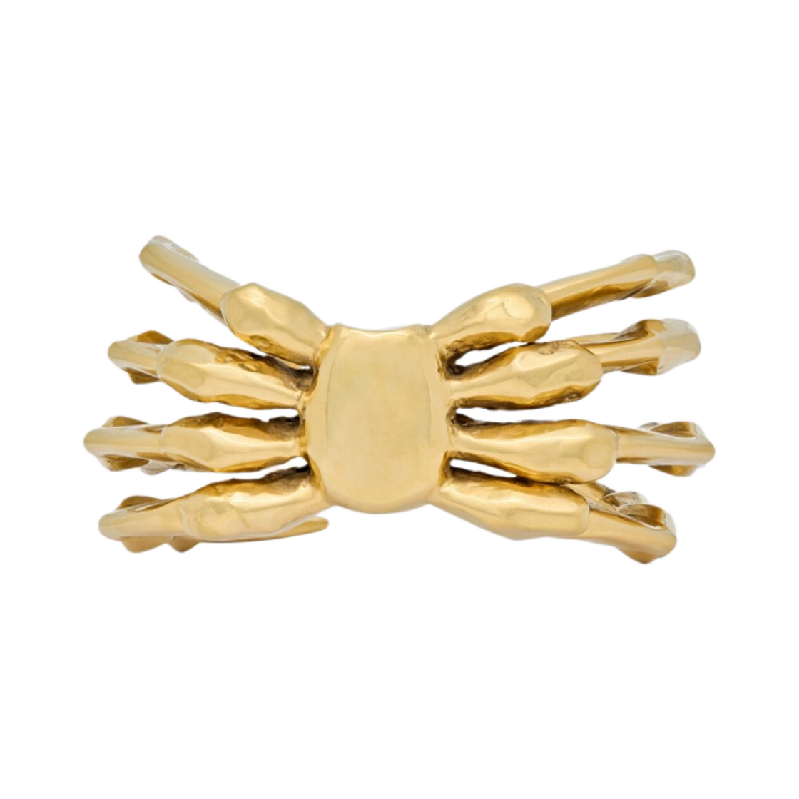 (W) 생로랑 크랩 커프 메탈 라이트 사틴 골드((W) Saint Laurent Crab Cuff in Metal Light Satin Gold) - 1