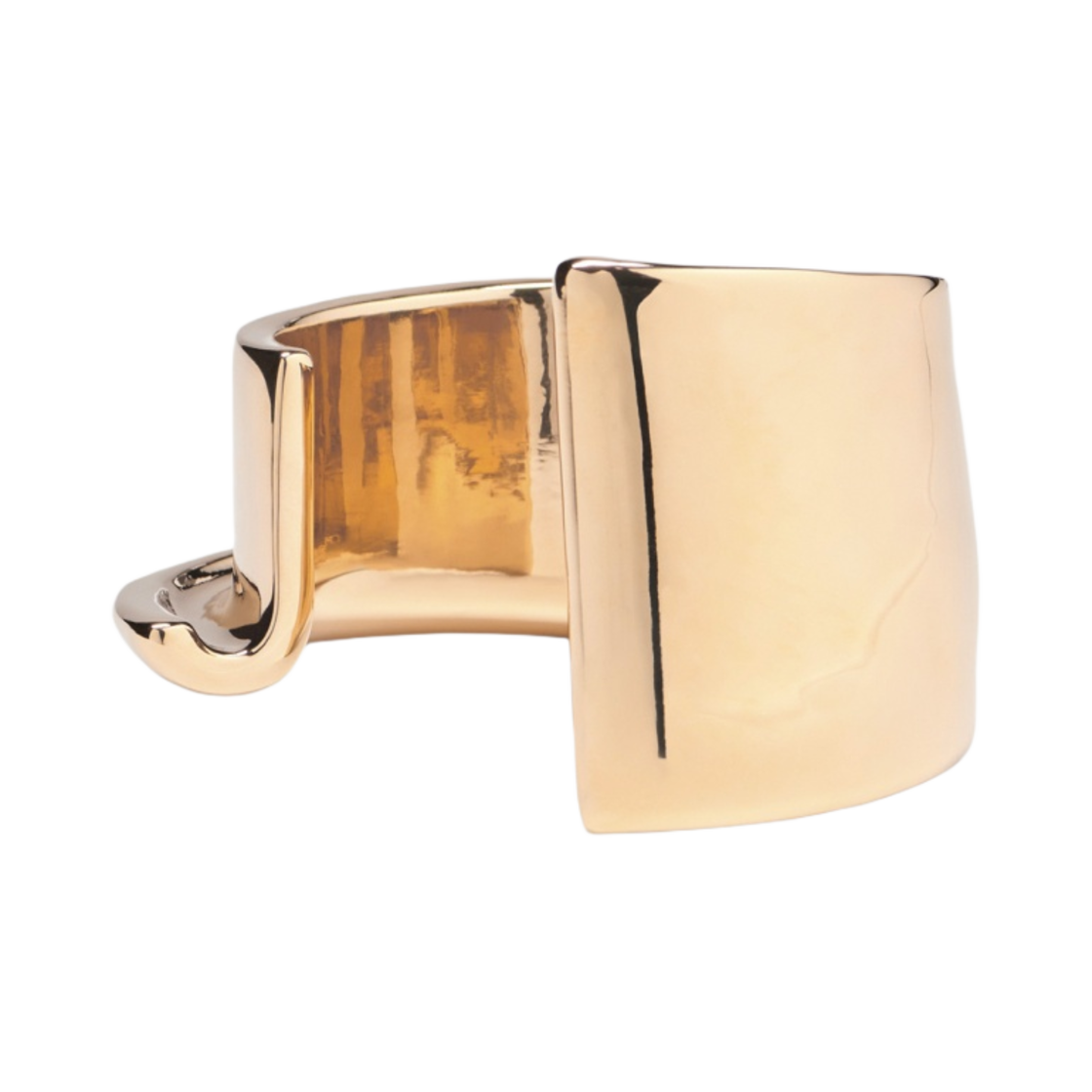(W) 자크뮈스 르 브레이슬릿 J 스컬프티드 J 커프 브레이슬릿 라이트 골드((W) Jacquemus Le Bracelet J Sculpted J Cuff Bracelet Light Gold) - 1