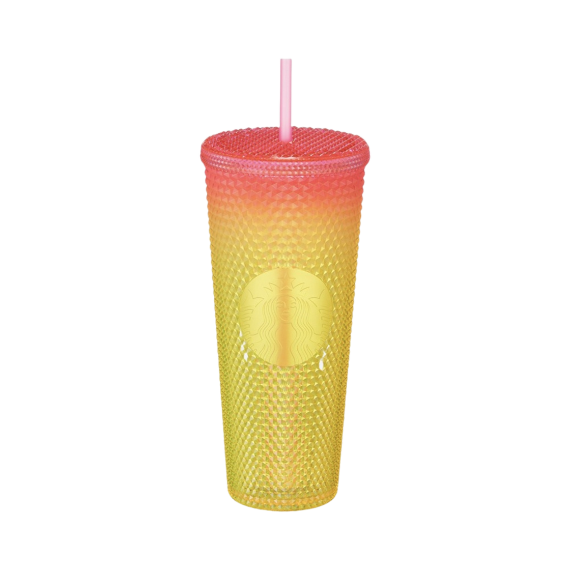- Starbucks 22 Summer Stud Pink Yellow Cold Cup 710ml