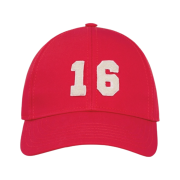 (W) Celine No.16 Cotton Baseball Cap Red
