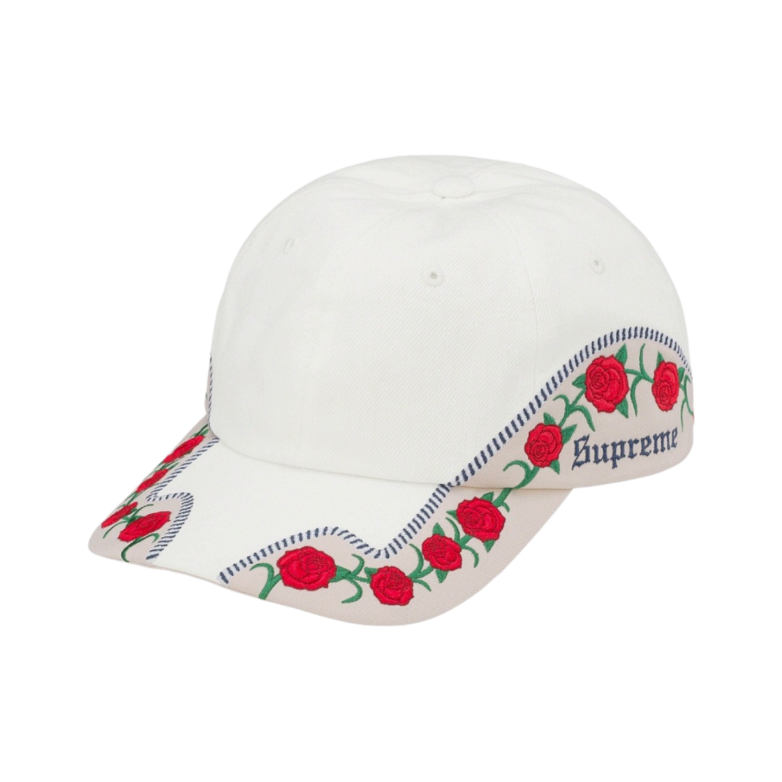 슈프림 로즈 6-패널 캡 화이트 - 23SS(Supreme Roses 6-Panel White - 23SS) - 1