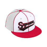 Supreme Piping Script Logo New Era Grey - 25SS