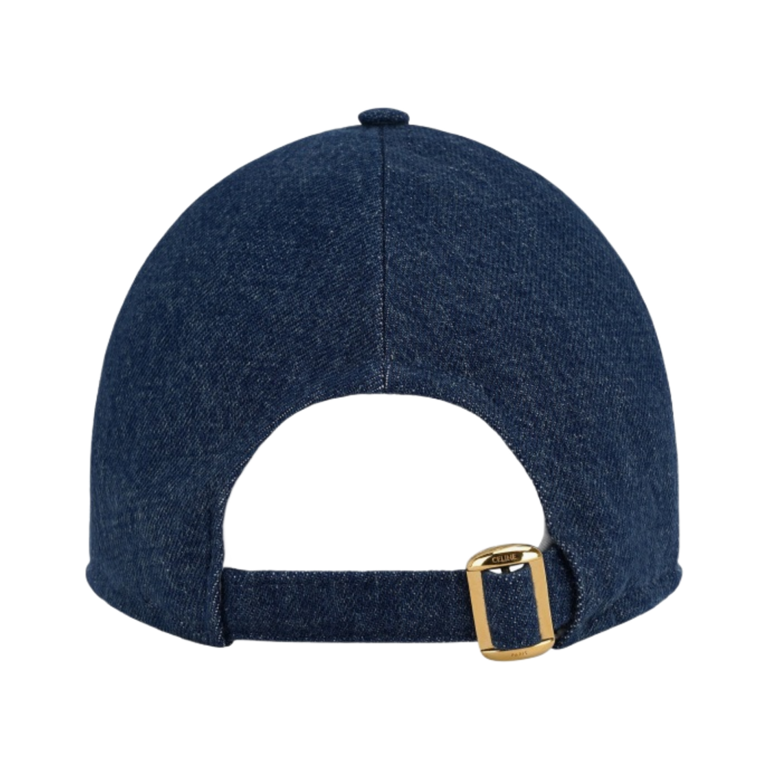 (W) 셀린느 데님 코튼 트리옹프 베이스볼 캡 다크 유니온 워시((W) Celine Triomphe Baseball Cap in Denim Dark Union Wash) - 3