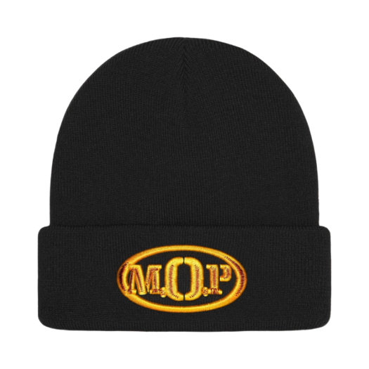 Supreme x M.O.P. Beanie Black - 24FW