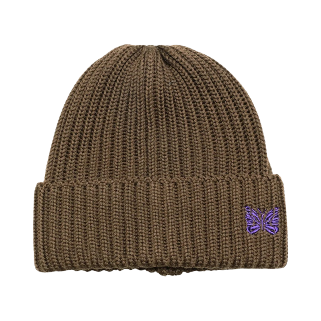 NS064B Needles Merino Wool Watch Cap Brown
