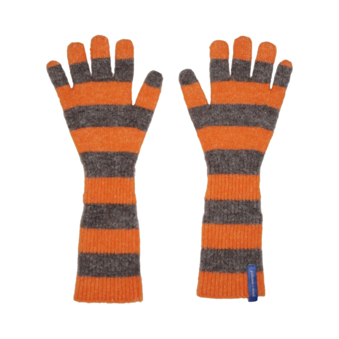 RJ9014 (W) Paloma Wool Patum Long Knitted Bicolor Gloves Orange