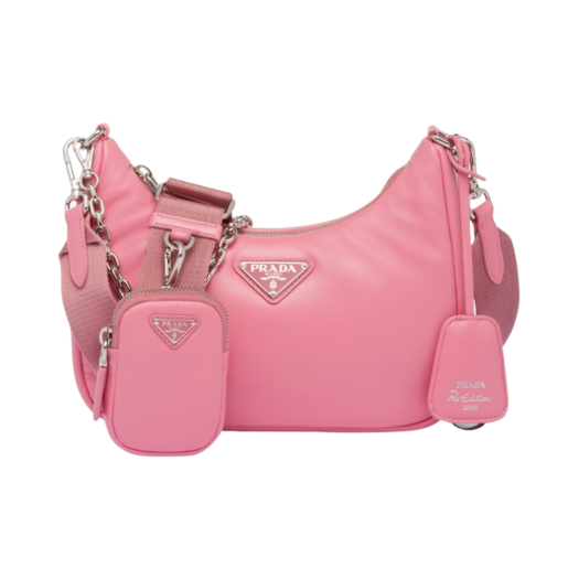 Prada Padded Nappa Leather Prada Re-Edition 2005 Shoulder Bag Geranium Pink