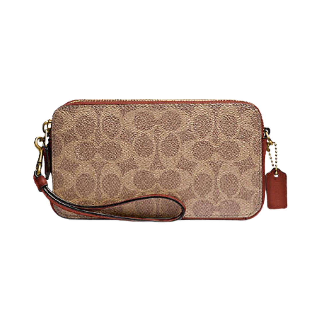 코치 키라 크로스바디백 컬러블록 시그니쳐 캔버스 탄 러스트(Coach Kira Crossbody Bag in Colorblock Signature Canvas Tan Rust) - 1
