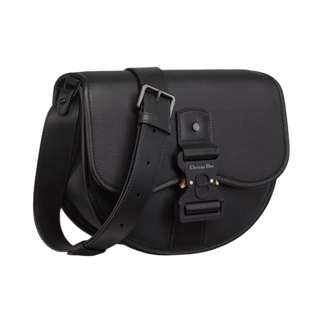 디올 스트랩 갤럽백 그레인드 카프스킨 블랙(Dior Gallop Bag with Strap Grained Calfskin Black) - 2