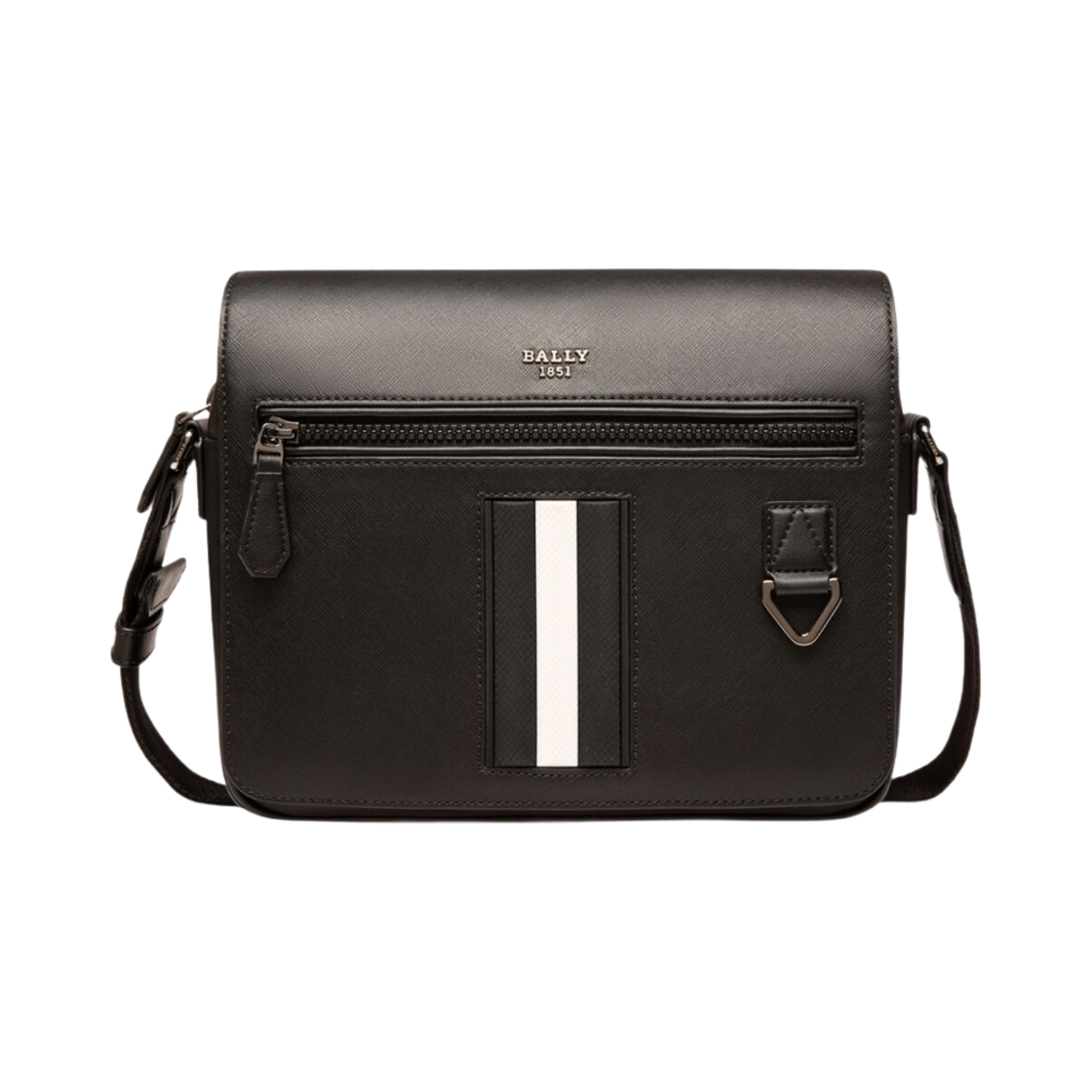발리 매스 리사이클 레더 메신저백 블랙(Bally Mes Recycled Leather Messenger Bag Black) - 1