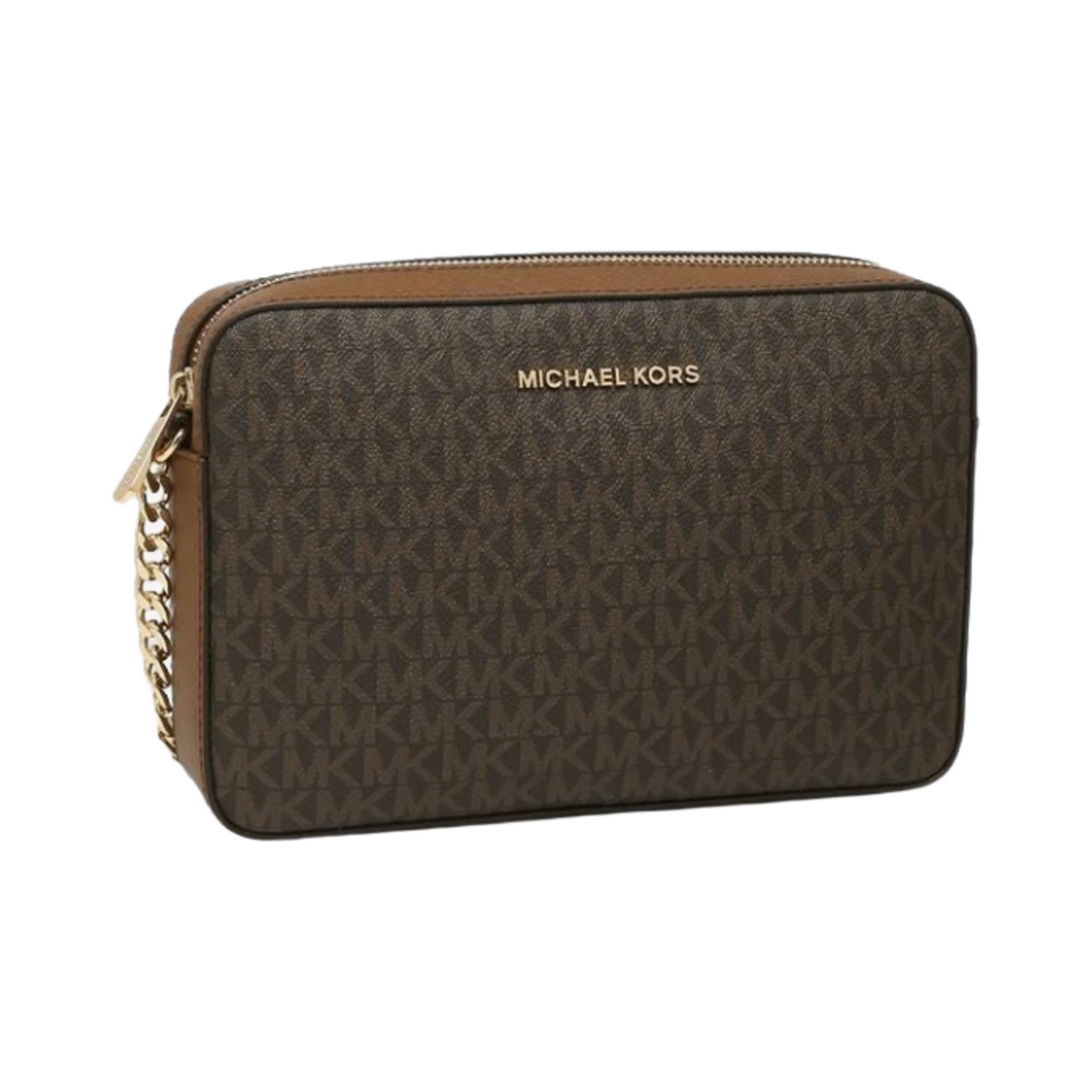 마이클 코어스 제트 세트 라지 프린티트 로고 크로스바디 백 브라운(Michael Kors Jet Set Large Printed Logo Crossbody Bag Brown) - 2