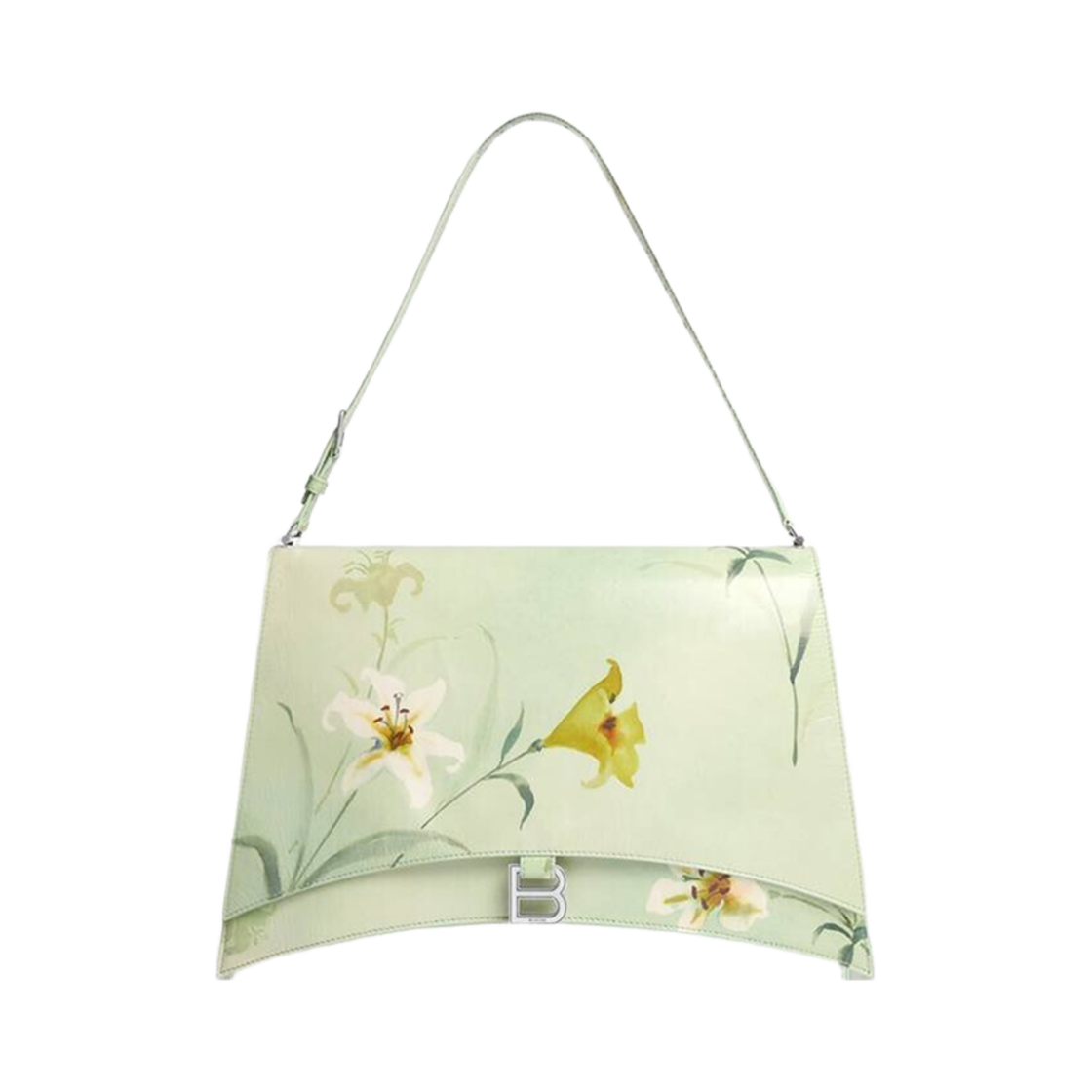 발렌시아가 크러쉬 라지 슬링백 릴리 프린트 그린(Balenciaga Crush Large Sling Bag with Lilies Print Green) - 1