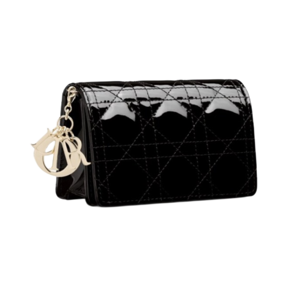 디올 레이디 나노 파우치 페이턴트 까나쥬 카프스킨 블랙(Dior Lady Nano Pouch Patent Cannage Calfskin Black) - 2