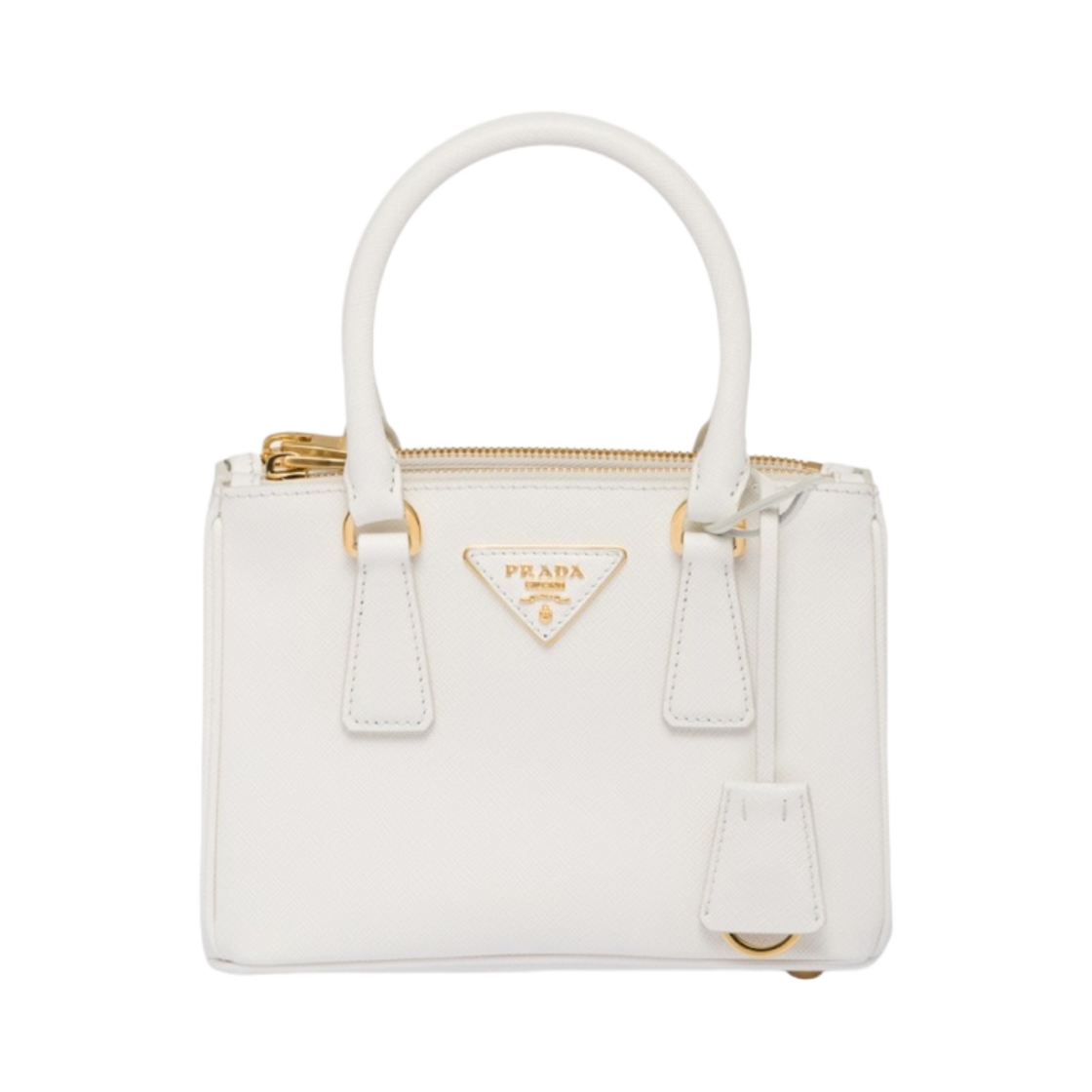 프라다 갤러리아 사피아노 레더 미니백 화이트
