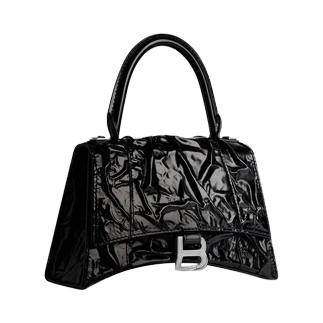 발렌시아가 아워글래스 스몰 핸드백 크러쉬드 이펙트 블랙(Balenciaga Hourglass Small Handbag Crushed Effect Black) - 2