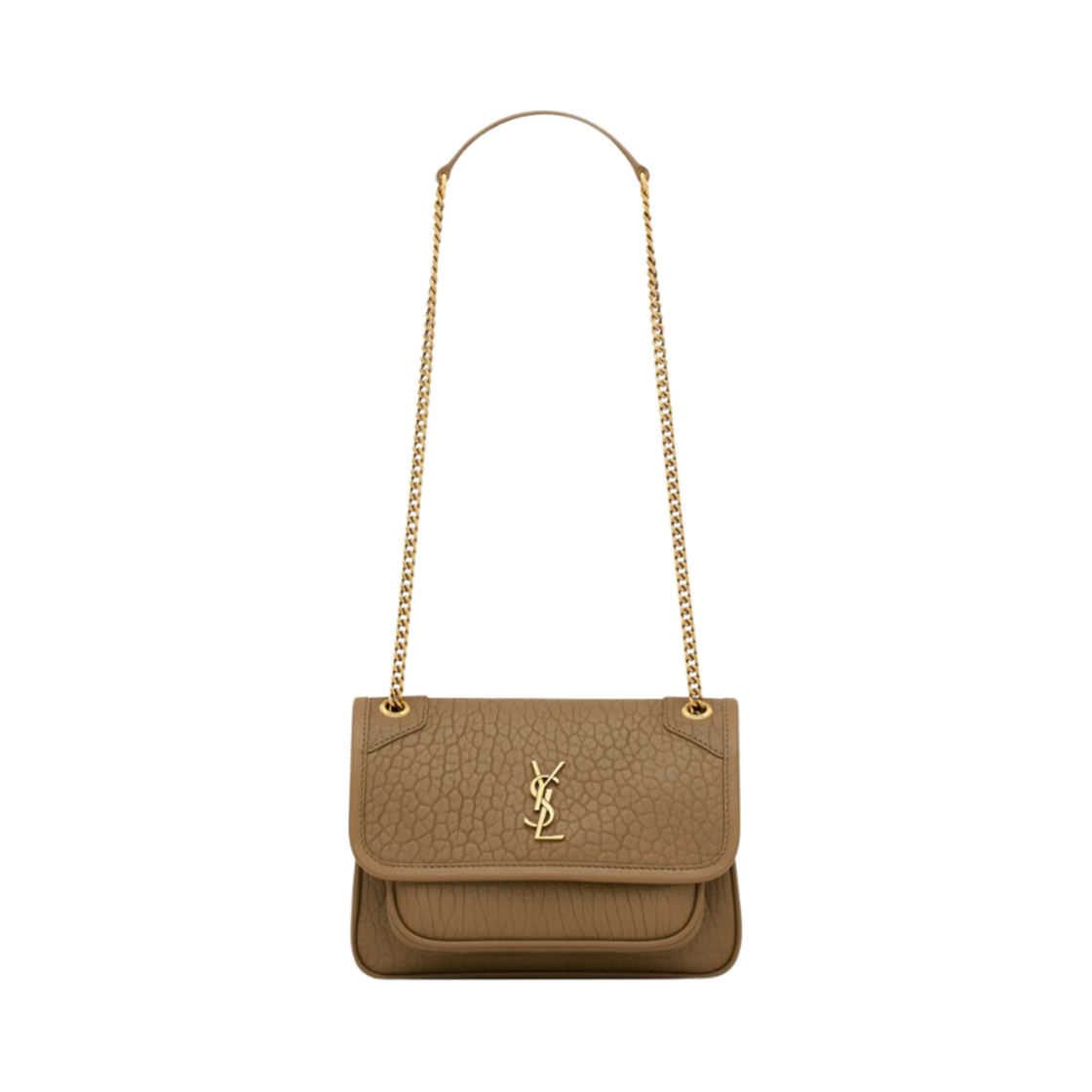 생로랑 니키 미니 그레인드 램스킨 다크 코르크(Saint Laurent Niki Mini in Grained Lambskin Dark Cork) - 1