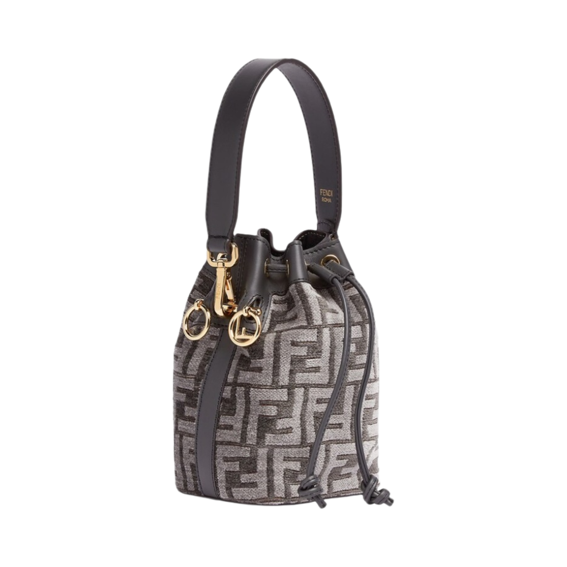 펜디 몬트레조 도브 그레이 테피스트리 패브릭 미니백 다크 그레이(Fendi Mon Tresor Dove Grey Tapestry Fabric Mini Bag Dark Grey) - 2