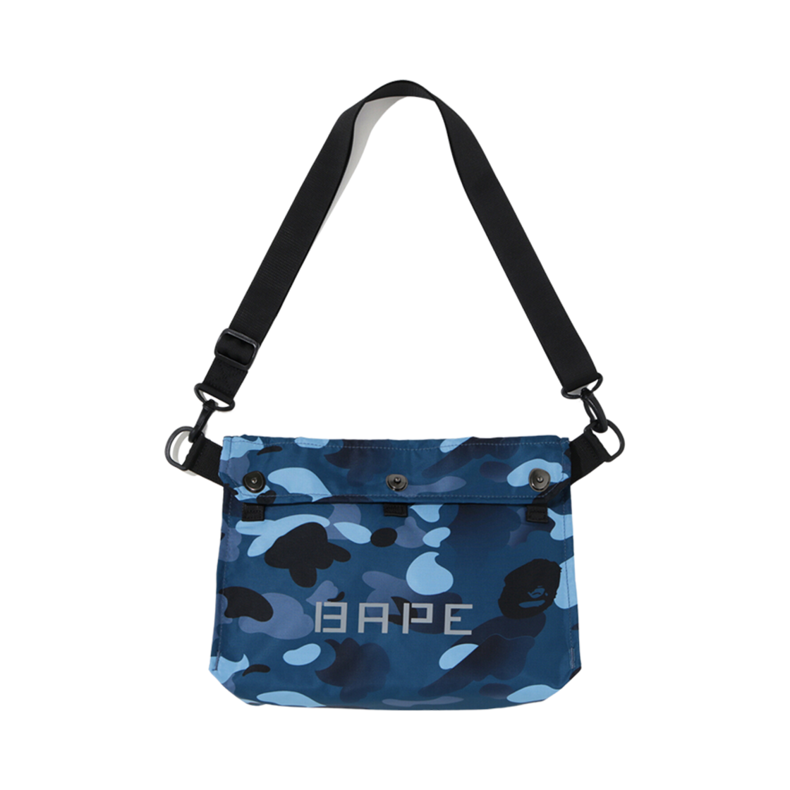 베이프 그라데이션 카모 숄더백 블루