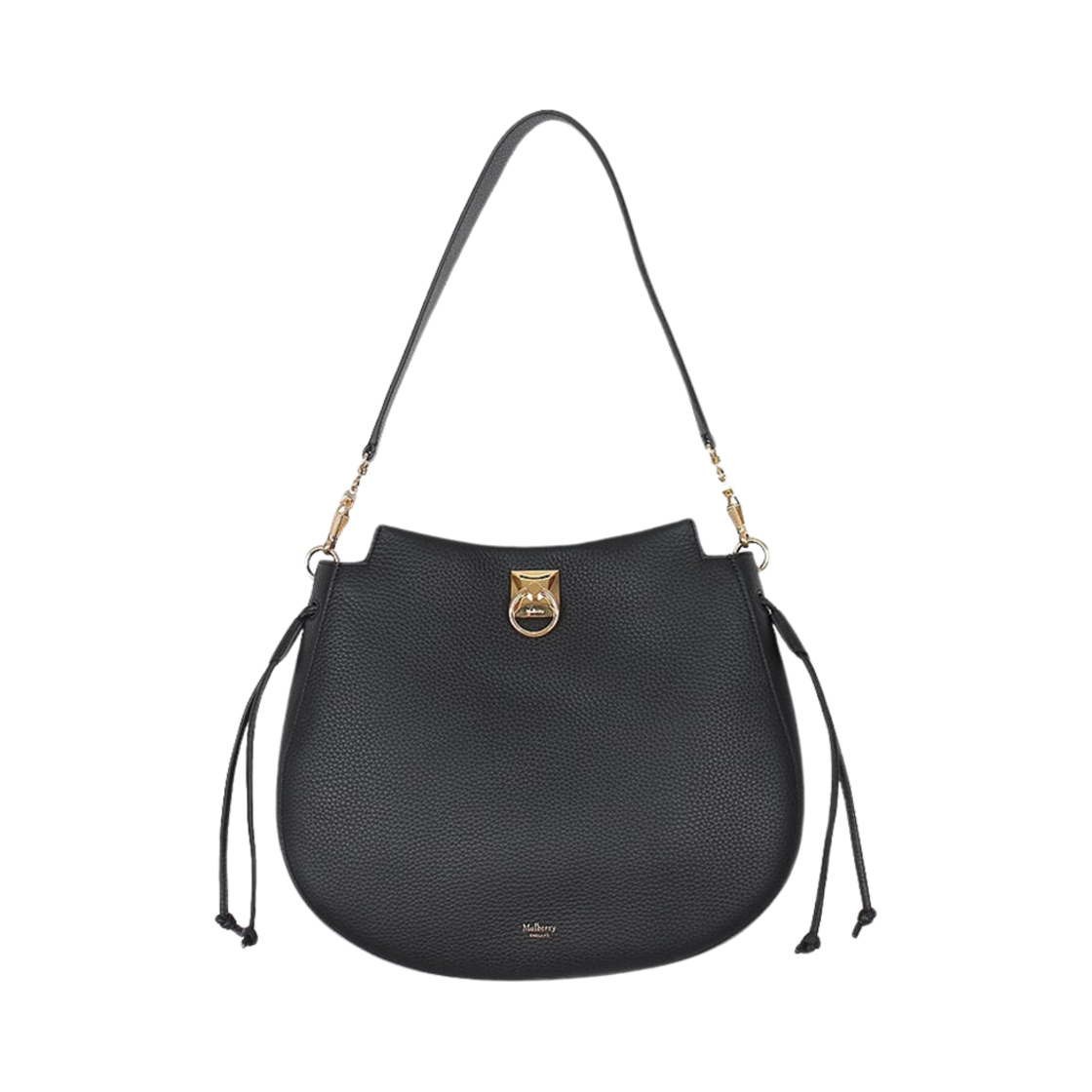 멀버리 헤비 그레인 아이리스 호보백 블랙(Mulberry Heavy Grain Iris Hobo Bag Black)