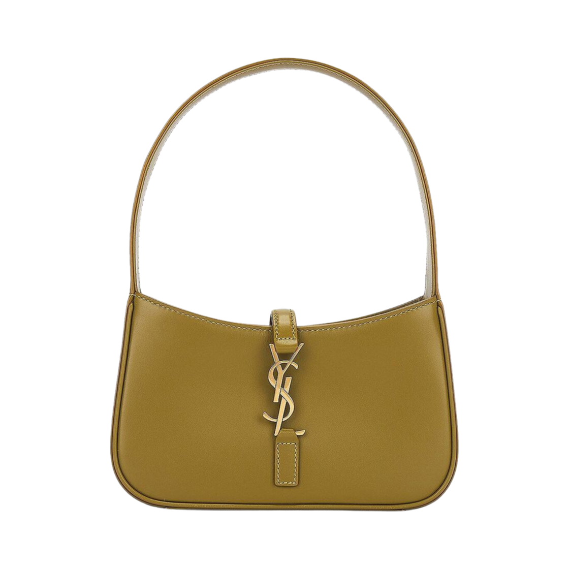 710318-2R20W-2423 Saint Laurent Le 5 A 7 Mini Hobo Bag in Smooth Leather Olive Drab