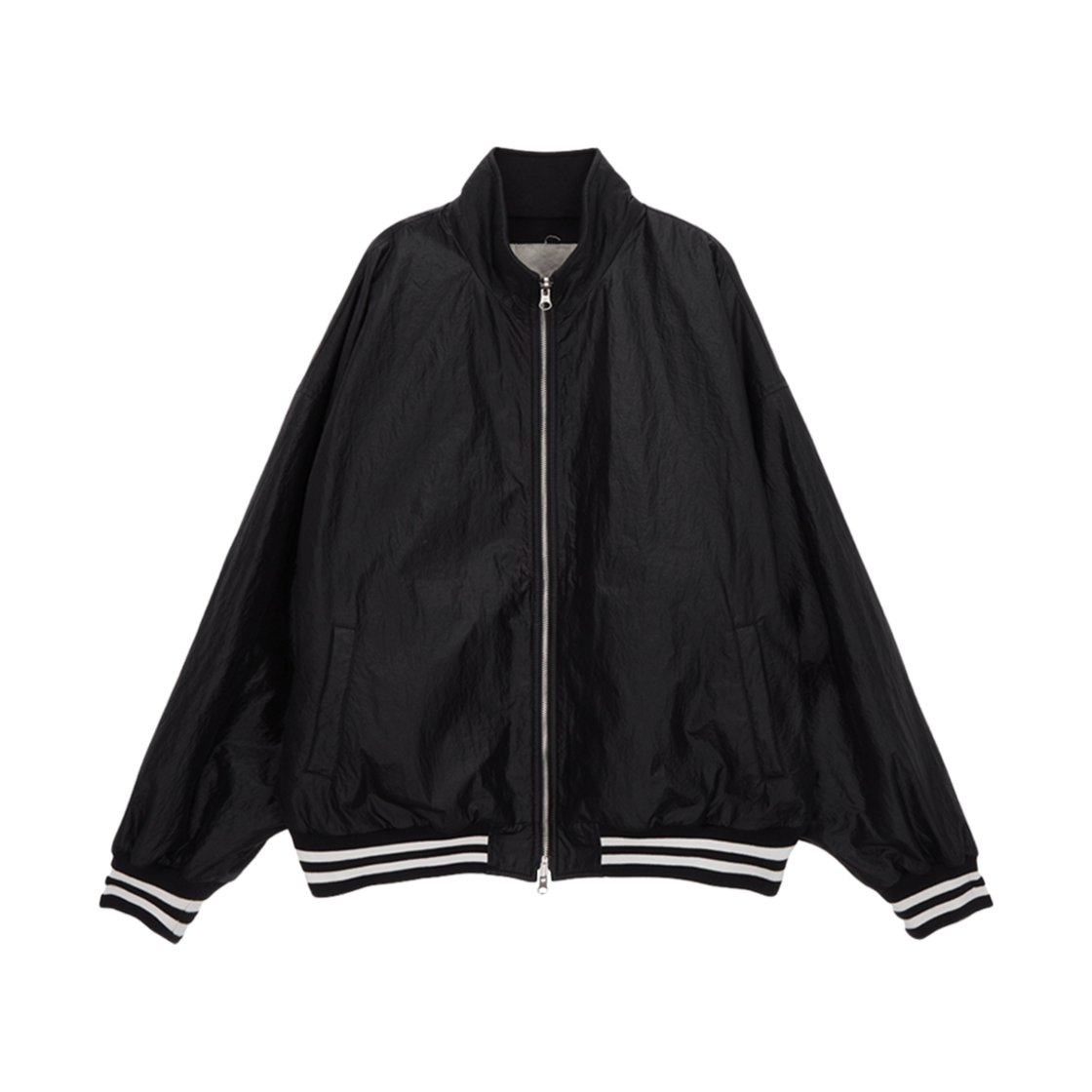 (W) 마뗑킴 리버시블 코팅 트랙 점퍼 블랙