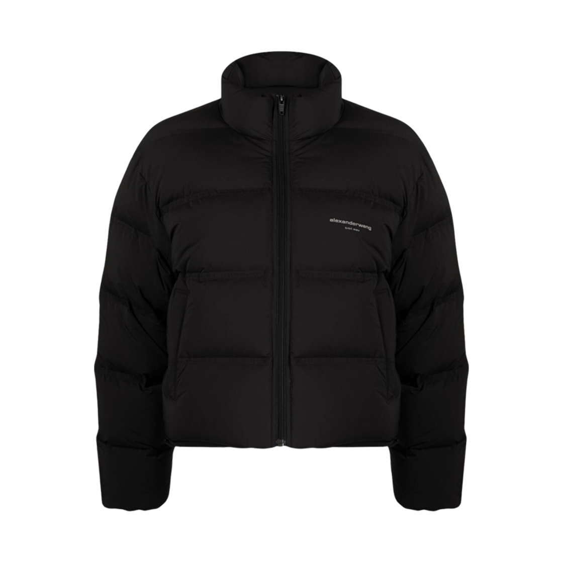 (W) 알렉산더 왕 로고 크롭 퍼퍼 다운 자켓 블랙((W) Alexander Wang Logo Crop Puffer Down Jacket Black)