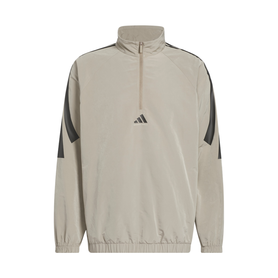 JC7844 Adidas Basketball Woven Half Zip Sweater Gender Neutral Putty Beige - KR Sizing