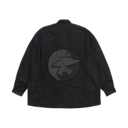 Stussy x Our Legacy Work Shop Borrowed Jacket Overdyed Black Linen