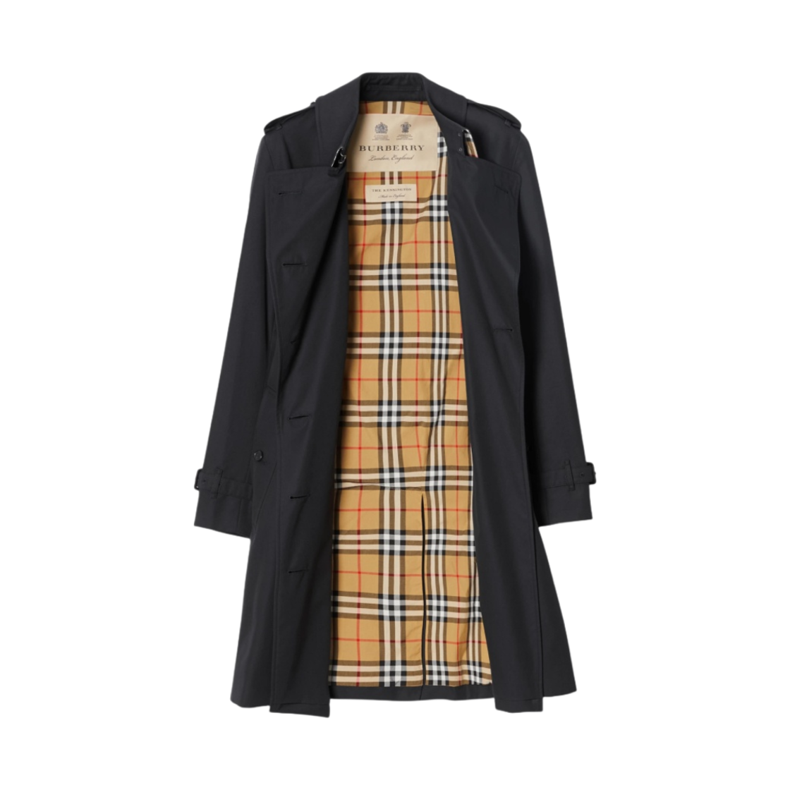 8045775 (W) Burberry The Mid-length Kensington Heritage Trench Coat Midnight