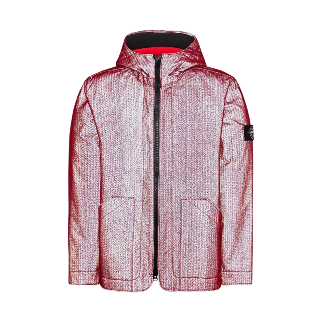스톤 아일랜드 43199 니들 펀치 리플렉티브 후드 자켓 레드 - 22FW | Stone Island | KREAM