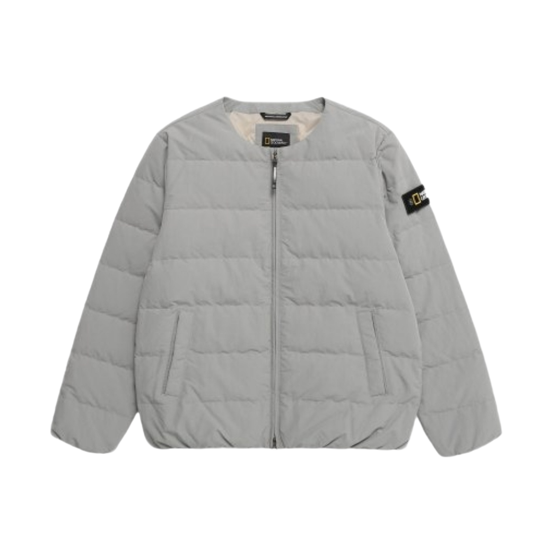 N234UDW920 National Geographic Heron U Neck Lightweight Down Jumper Lichen Khaki