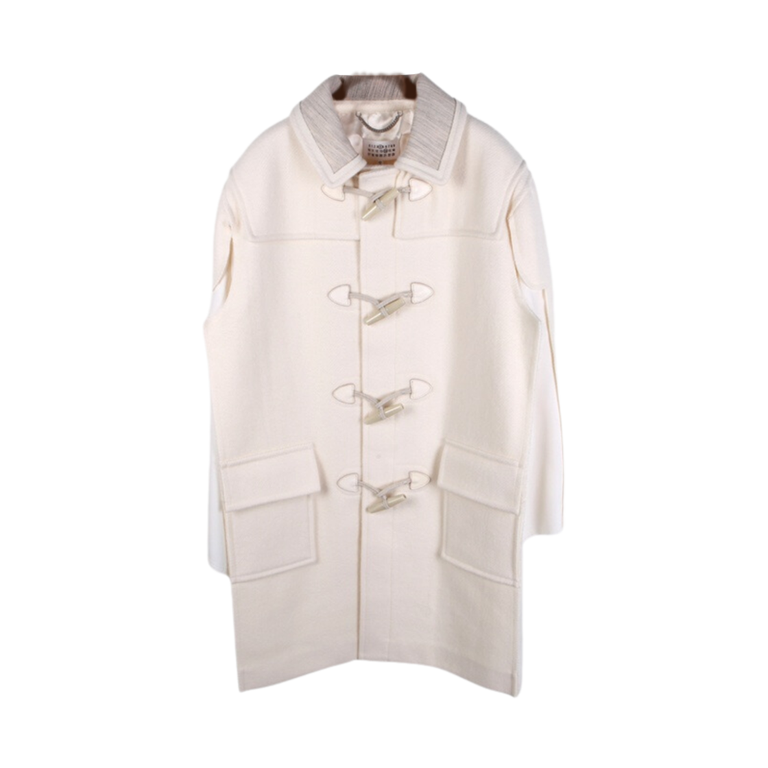 SI0AA0005S54182104 (W) Maison Margiela Wool Cape Coat Off White