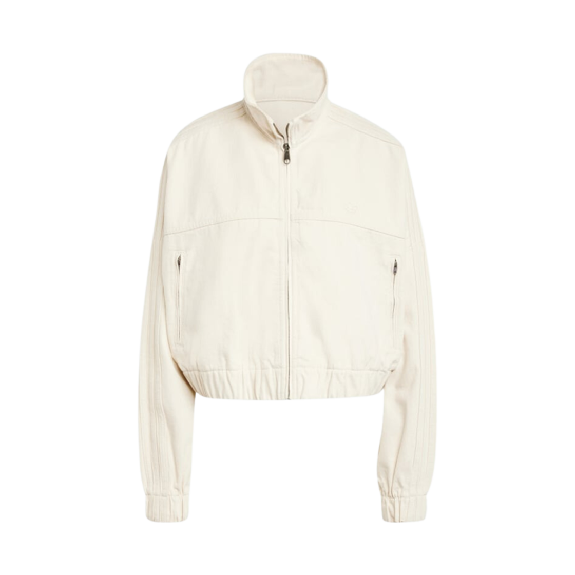 (W) 아디다스 프리미엄 에센셜 데님 트랙탑 논 다이드 - KR 사이즈((W) Adidas Premium Essentials Denim Track Top Non Dyed - KR Sizing) - 1