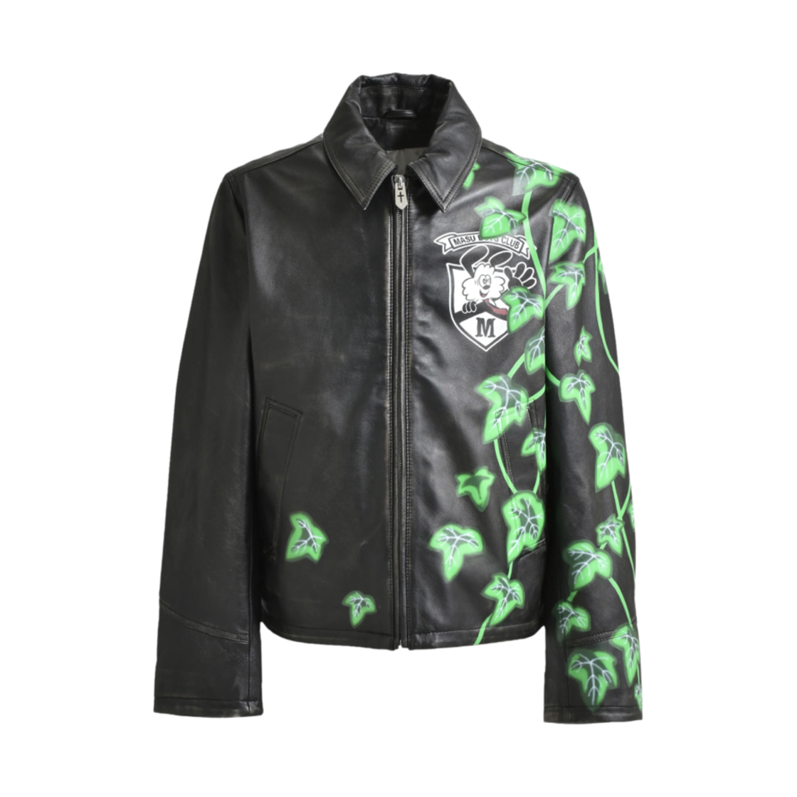 마수 x 베르디 M.B.C. 레더 스포츠 자켓 블랙(Masu x Verdy M.B.C. Leather Sports Jacket Black) - 2