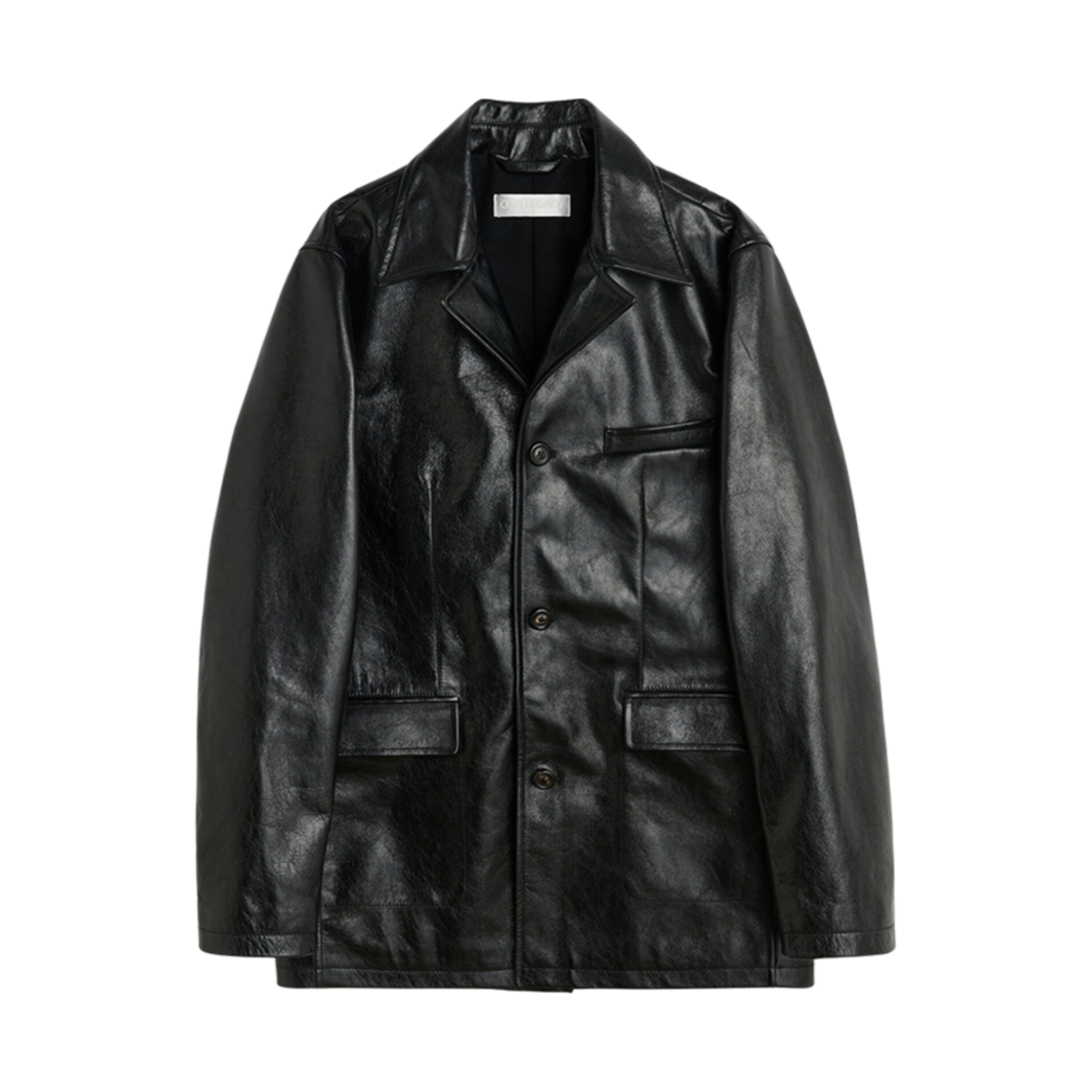 M4249AH Our Legacy Alley Jacket Heavy Grain Black Leather