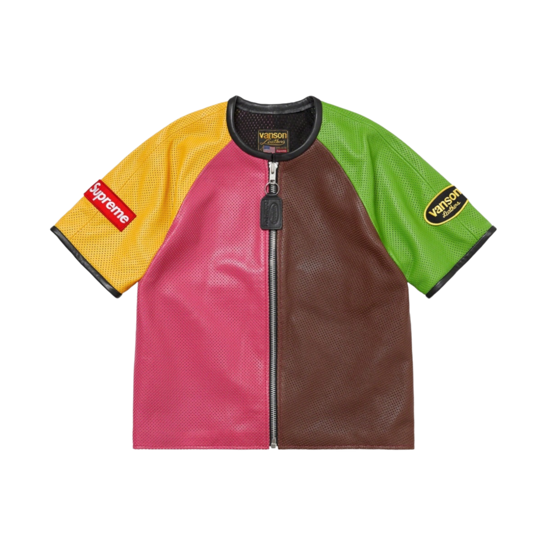 슈프림 x 밴슨 레더스 숏슬리브 레이싱 자켓 멀티컬러 - 23SS(Supreme x Vanson Leathers S/S Racing Jacket Multicolor - 23SS) - 1