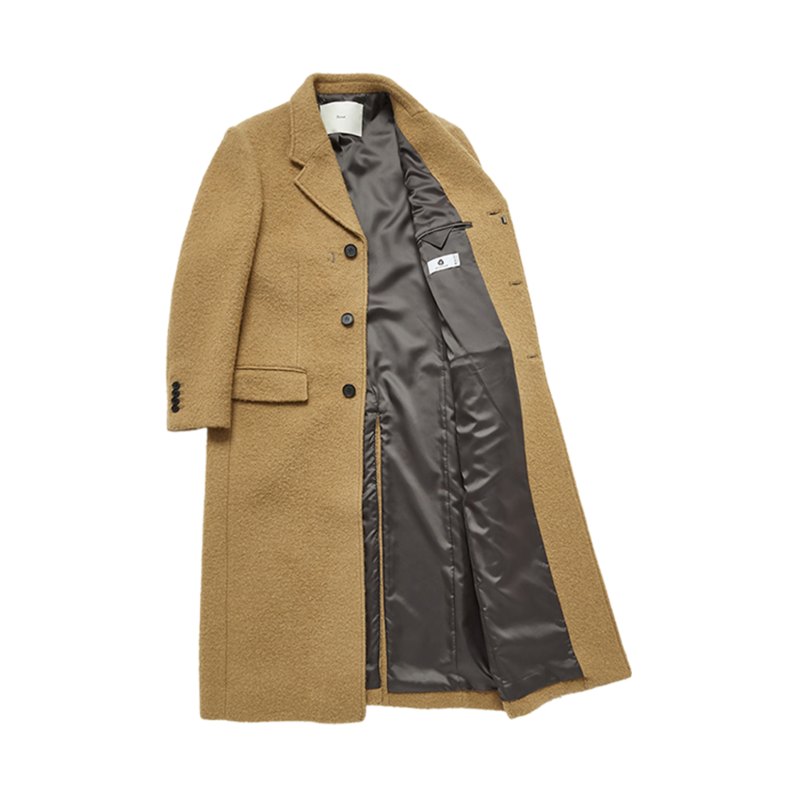 던스트 투웨이 3 버튼 부클 울 코트 카멜(Dunst 2-Way 3 Button Boucle Wool Coat Camel) - 3