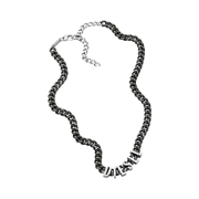 Diesel Dx1487060 Two-Tone Stainless Steel Chain Necklace Silver