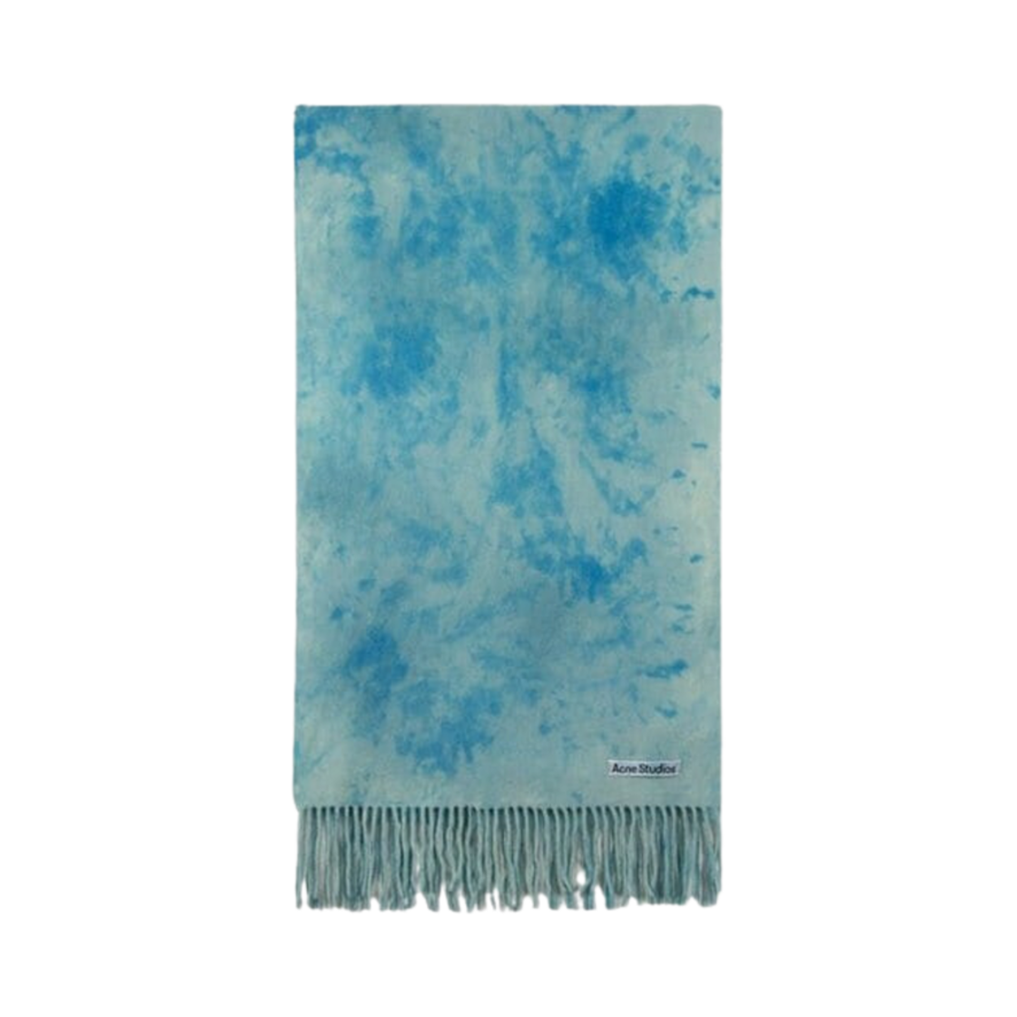 CA0297-AAQ Acne Studios Canada Tie Dye Wool Muffler Aqua Blue