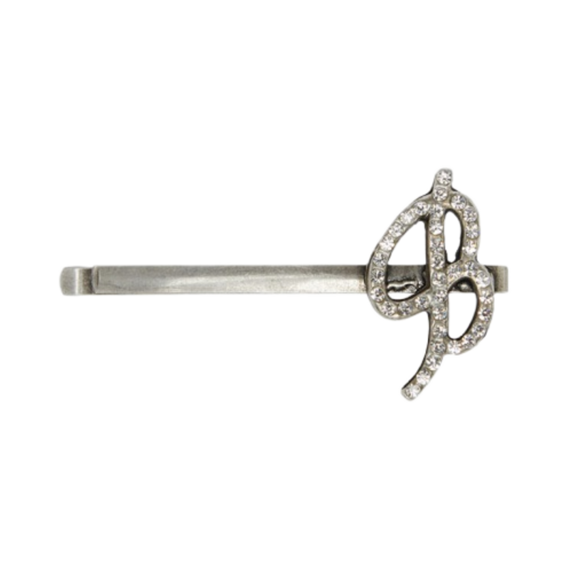 (W) 블루마린 로고 헤어 클립 실버((W) Blumarine Logo Hair Clip Silver)
