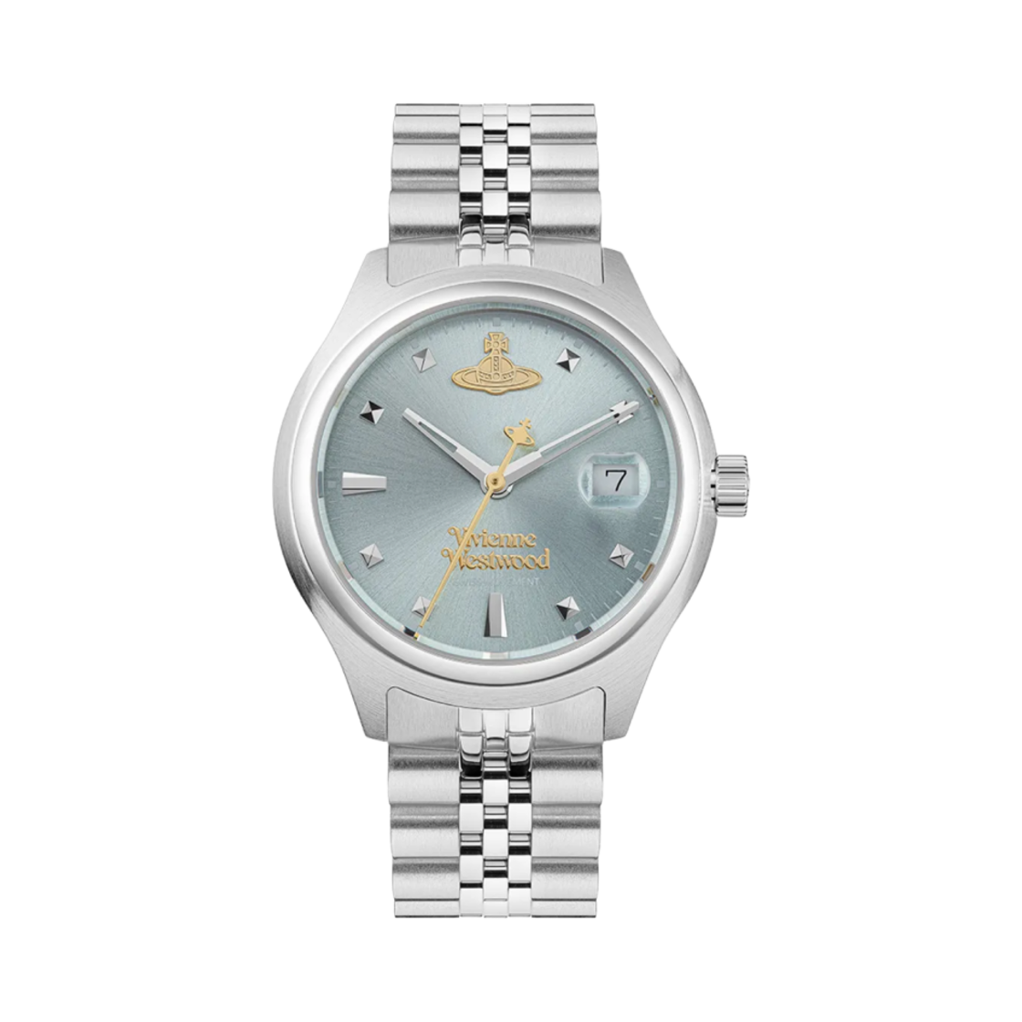 (W) 비비안 웨스트우드 리틀 캠버웰 29mm 블루 실버((W) Vivienne Westwood Little Camberwell 29mm Blue Silver)