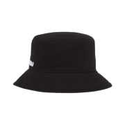 (W) Miu Miu Drill Bucket Hat Black White